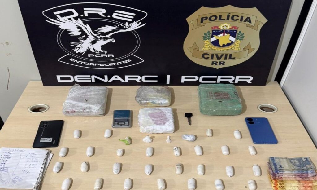 Polícia Civil apreende cerca de 4 quilos de drogas e prende dois venezuelanos por tráfico em Boa Vista