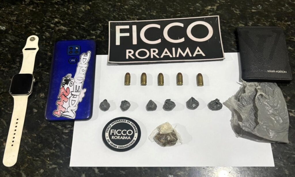 Força-tarefa prende jovem investigado por tráfico de drogas e ligação com facção criminosa no sul de Roraima