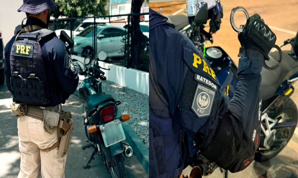 PRF recupera moto furtada e cumpre três mandados de prisão em dois dias em Roraima